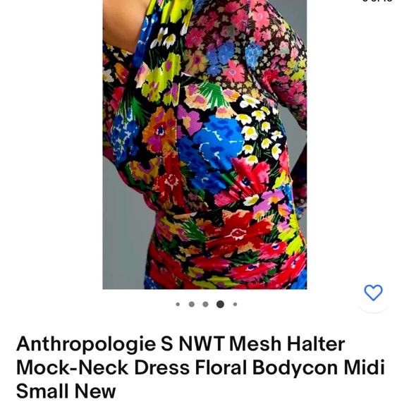 Anthropologie beautiful dress floral theme comfortable elegant NWOT - Picture 4 of 11